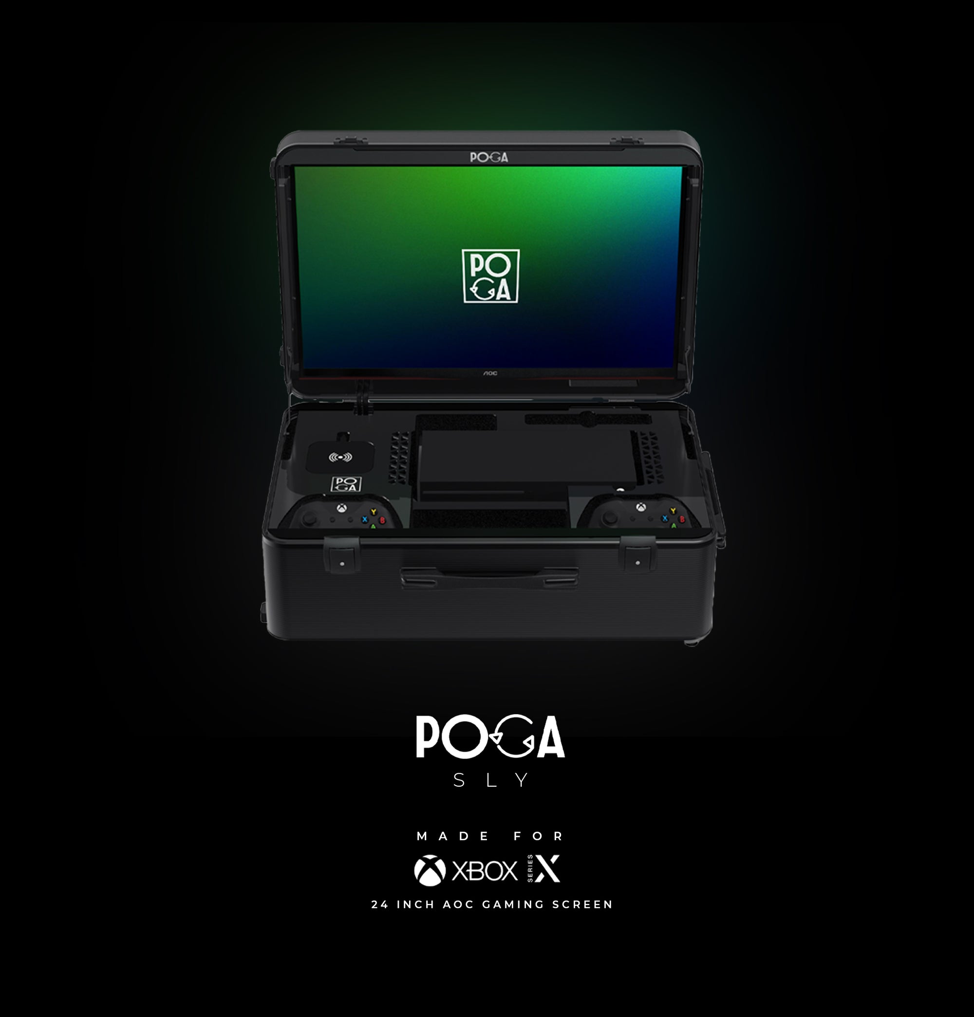 POGA Sly - Malette Xbox Series X, valise avec écran